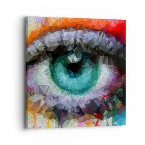 Cuadro sobre lienzo - Impresión de Imagen - El brillo cristalino de los ojos - 30x30 cm