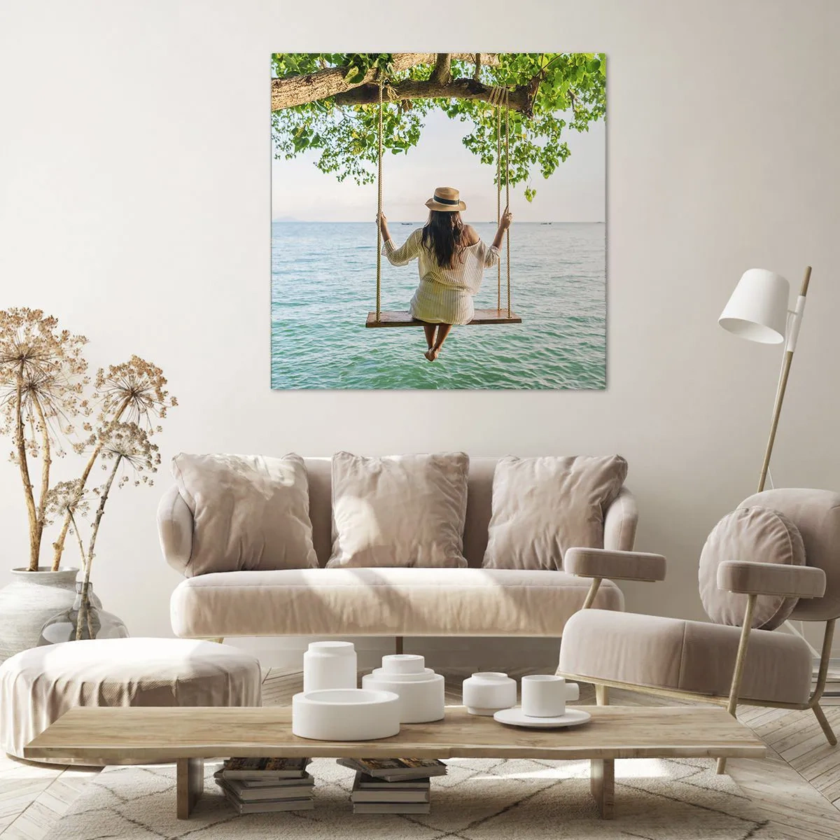 Cuadro sobre lienzo - Impresión de Imagen - La vida es bella - 60x60 cm