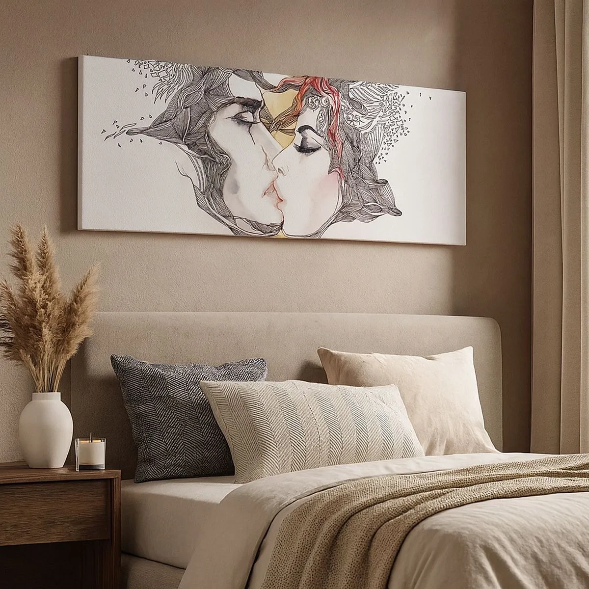 Cuadro sobre lienzo - Impresión de Imagen - El mundo no importa - 100x40 cm