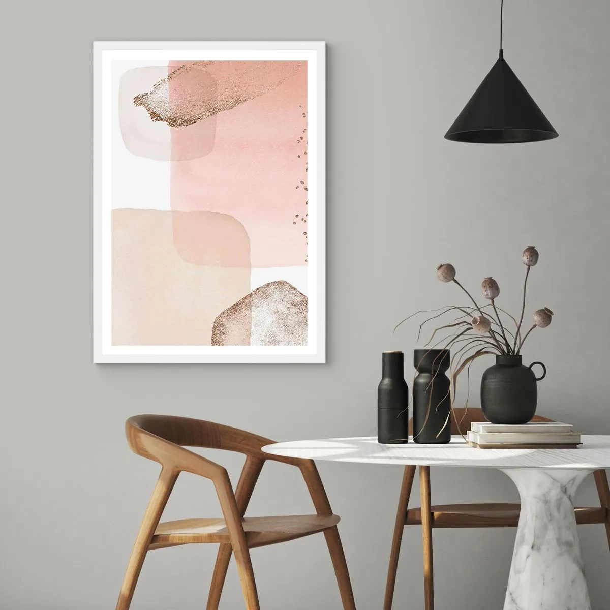 Póster en marco blanco - Una mirada a través del color - 50x70 cm