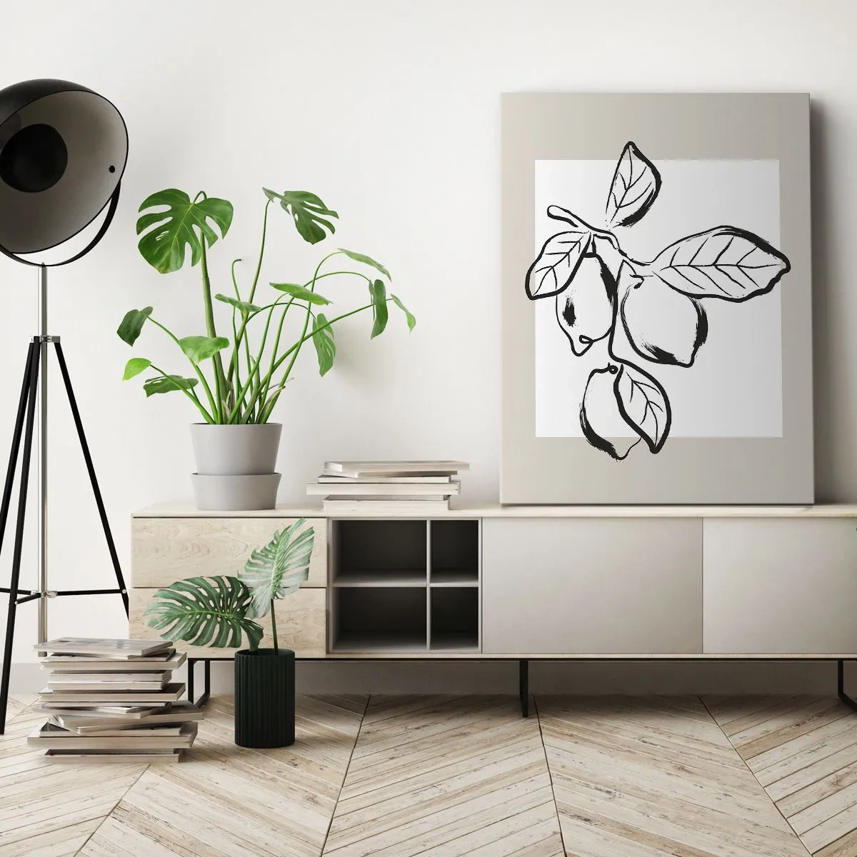 Cuadro sobre lienzo - Impresión de Imagen - Donde el limón madura... - 65x120 cm