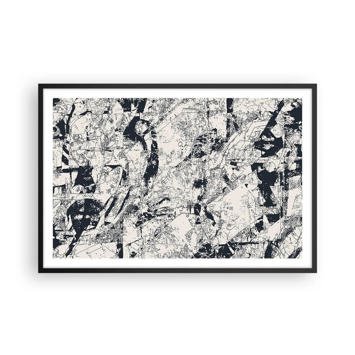 Póster en marco negro - La interpenetración de los opuestos - 91x61 cm