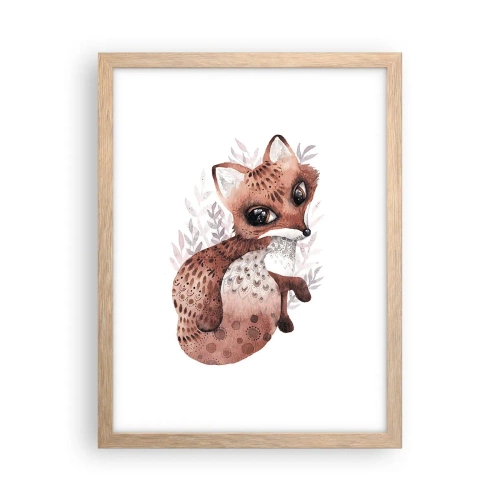 Póster en marco roble claro - Dulzura y amor - 30x40 cm