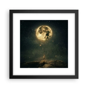 Póster en marco negro - El que robó la luna - 30x30 cm