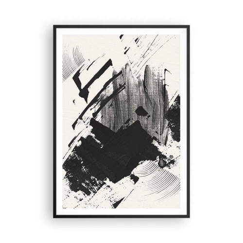 Póster en marco negro - Abstracción: la expresión del negro - 70x100 cm