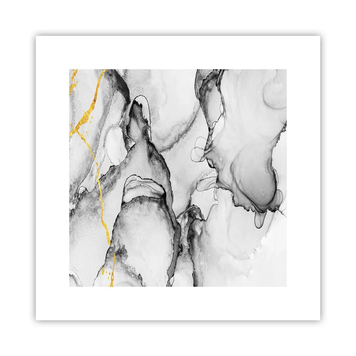 Póster - Composición con motivo de oro - 30x30 cm