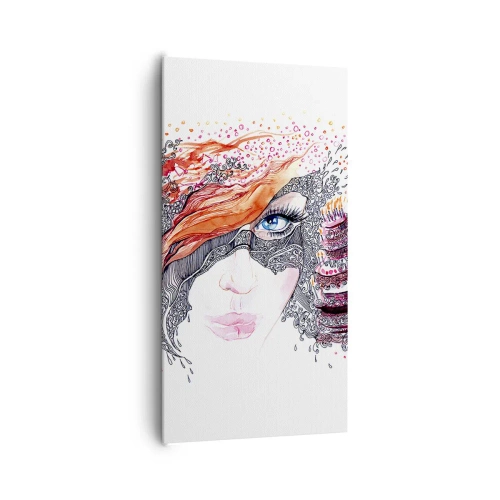 Cuadro sobre lienzo - Impresión de Imagen - Con ella cada día es una fiesta - 65x120 cm