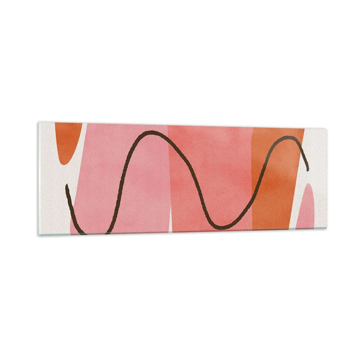 Cuadro sobre vidrio - Impresiones sobre Vidrio - Suave movimiento de formas - 90x30 cm