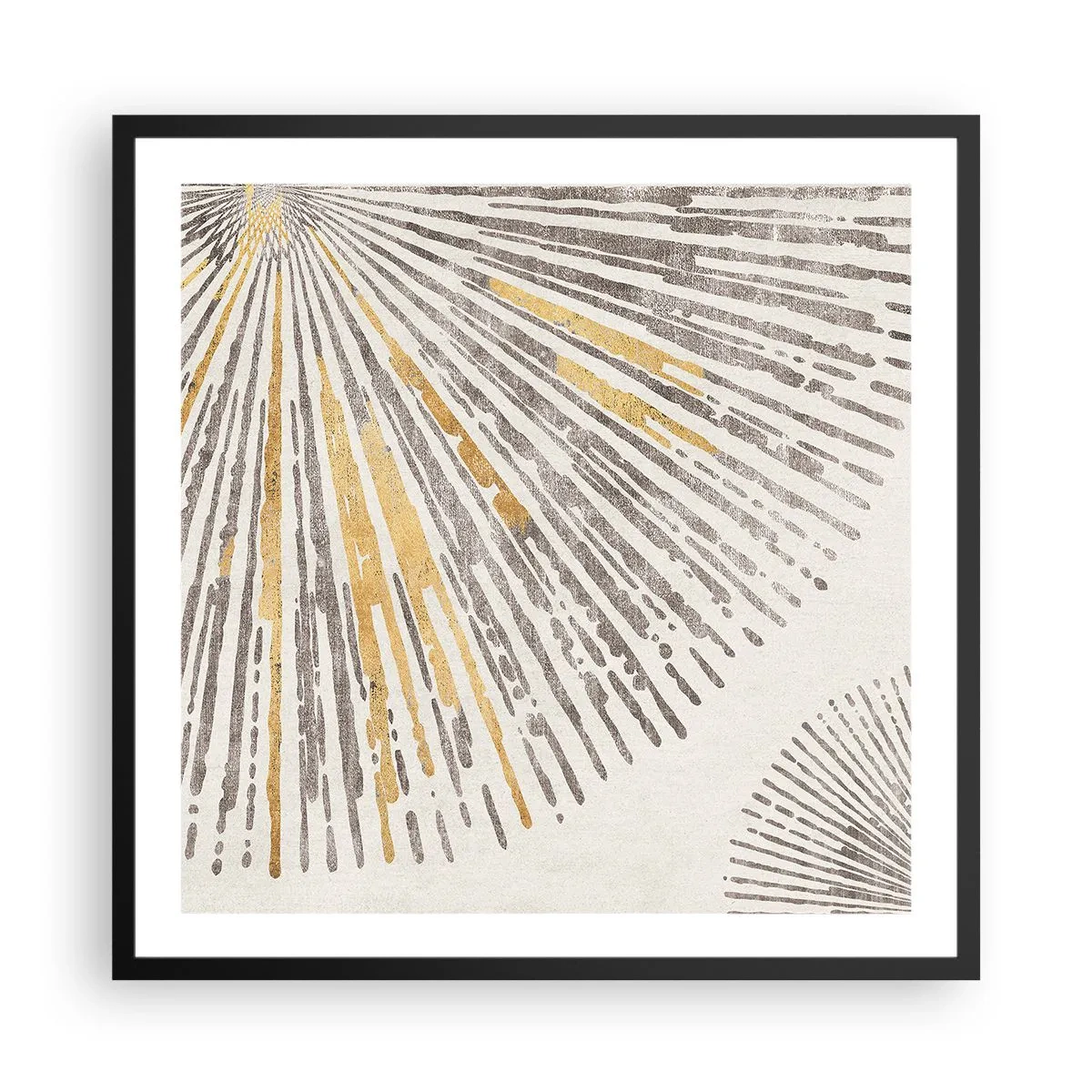 Póster en marco negro - Belleza lineal - 60x60 cm