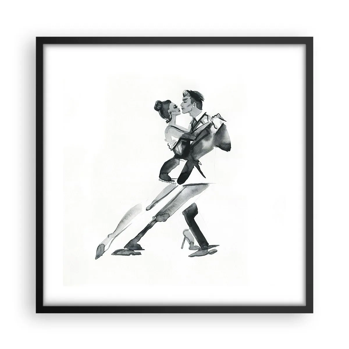 Póster en marco negro - Todos al son de la música - 50x50 cm