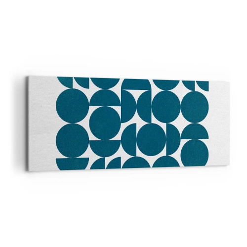 Cuadro sobre lienzo - Impresión de Imagen - Círculos y semicírculos - 100x40 cm