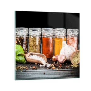 Cuadro sobre vidrio - Impresiones sobre Vidrio - Para que la vida sepa bien - 40x40 cm