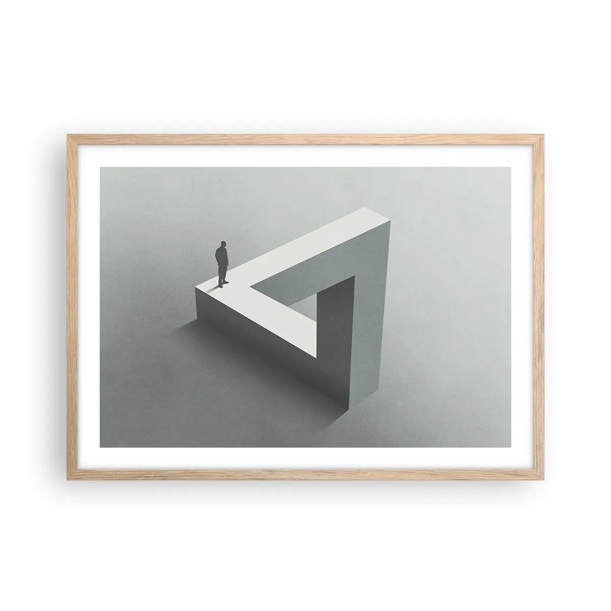 Póster en marco roble claro - Y, sin embargo, es posible - 70x50 cm