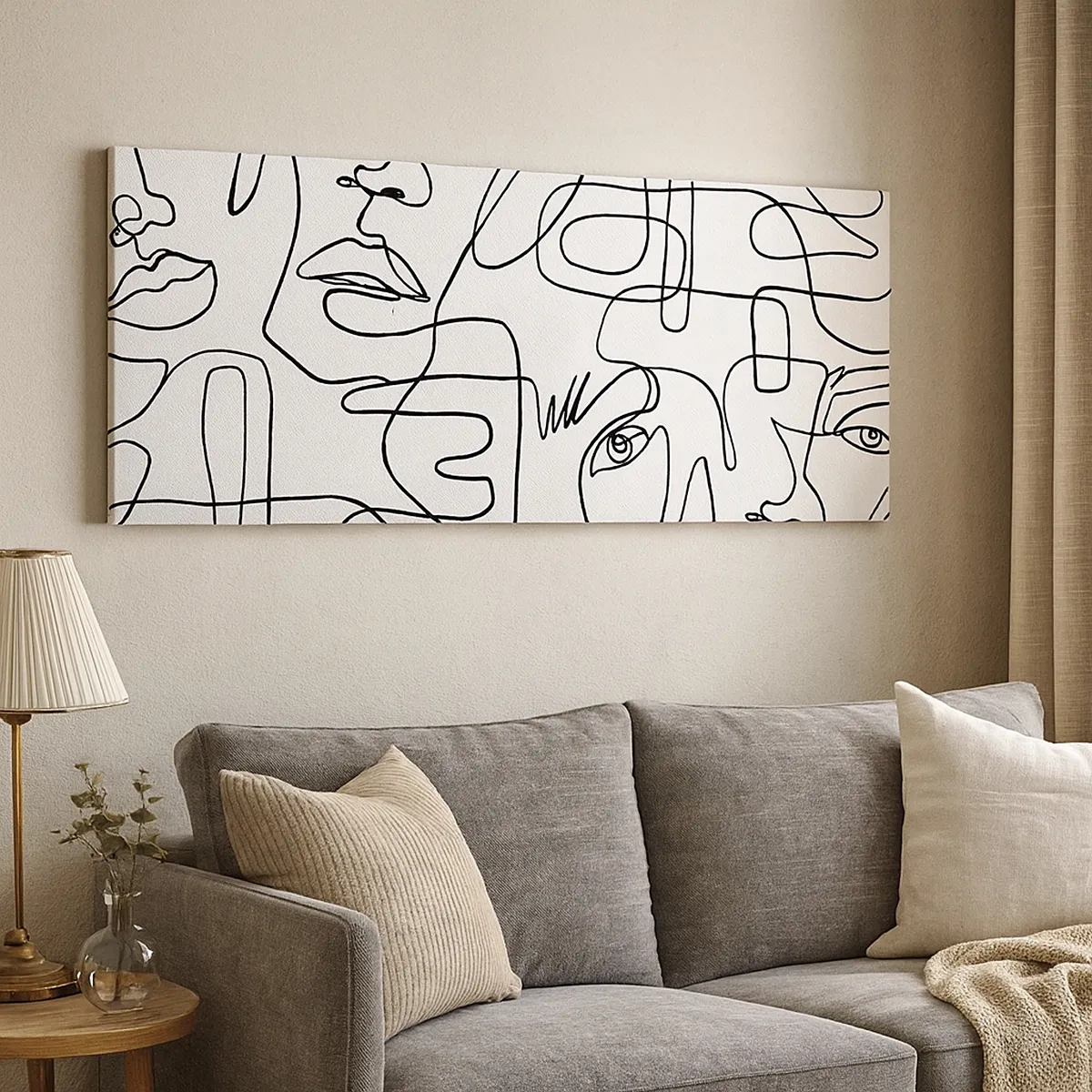 Cuadro sobre lienzo - Impresión de Imagen - Entre emociones enredadas - 30x30 cm