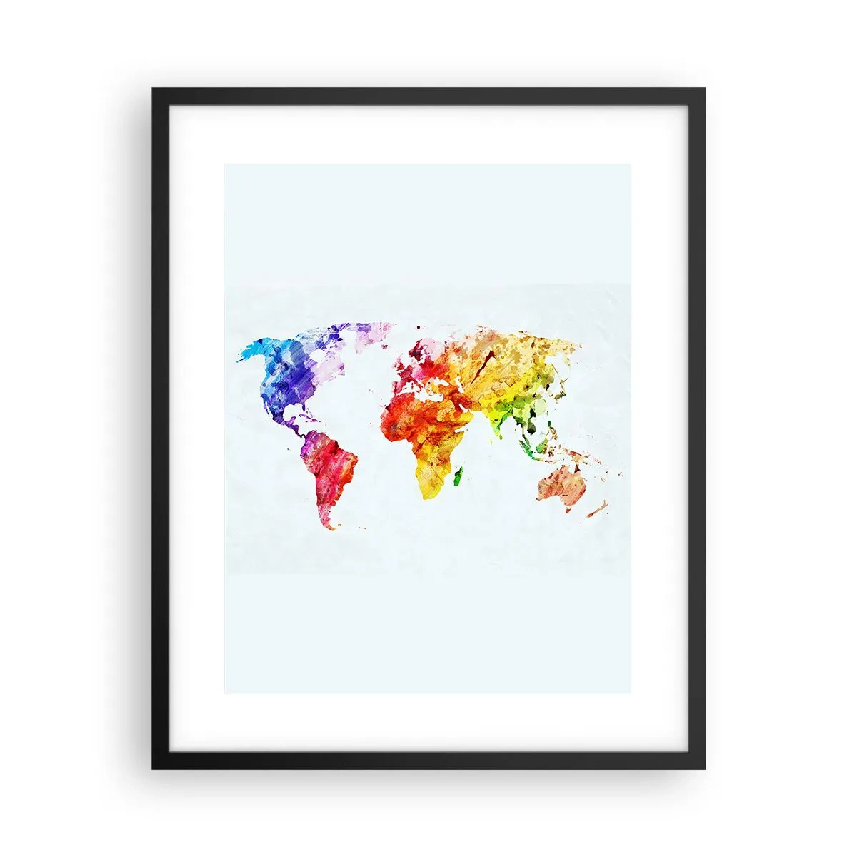 Póster en marco negro - Todos los colores del mundo - 40x50 cm