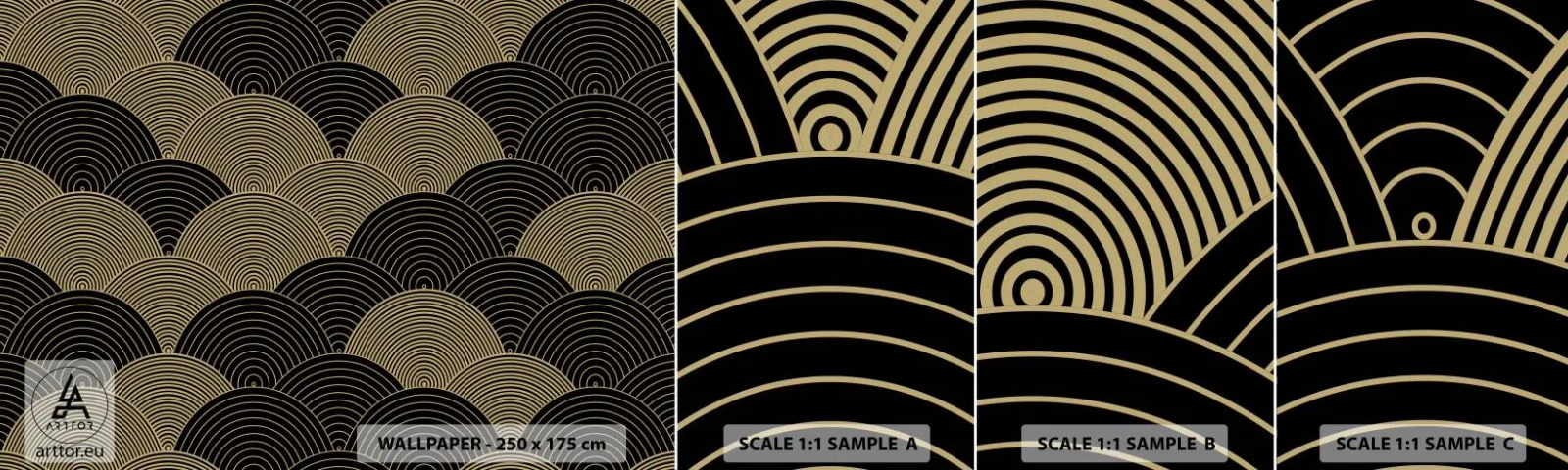 Muestra de fotomural autoadhesivo Deluxe Sticker - Multiplicación de la unidad - Abstracción, Gráficos, Distritos - 100x30 cm