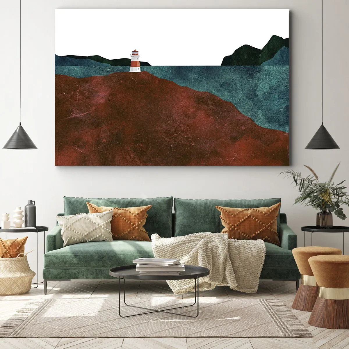 Cuadro sobre lienzo - Impresión de Imagen - Mirando al mar - 70x50 cm