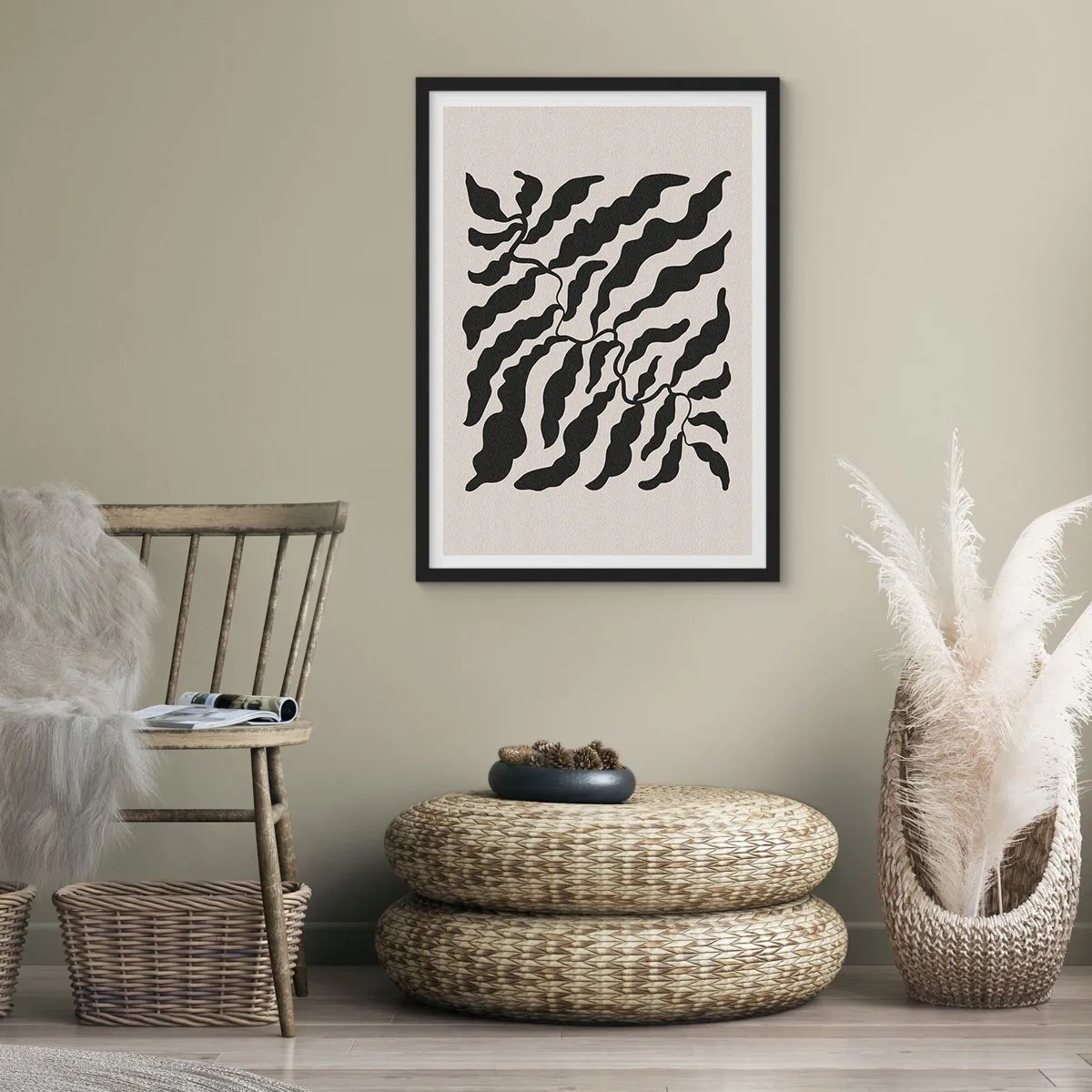 Póster en marco negro - La naturaleza de un cuadrado - 70x100 cm