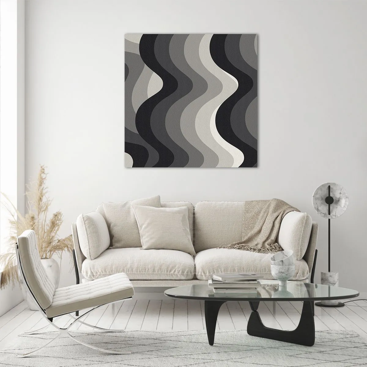 Cuadro sobre vidrio - Impresiones sobre Vidrio - Ola tras ola - 40x40 cm