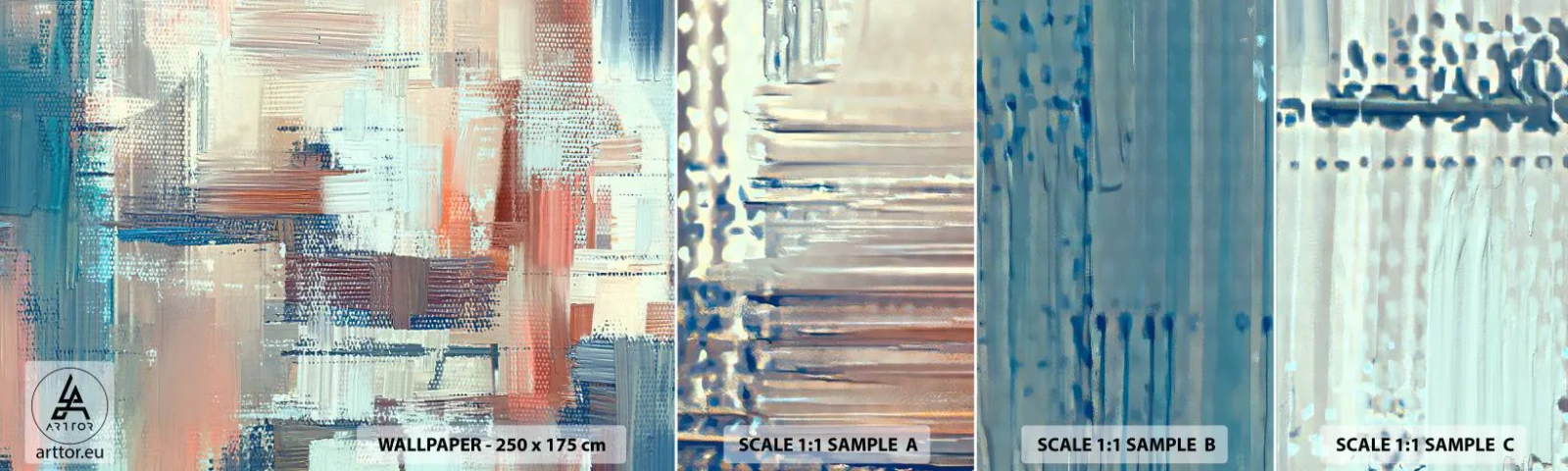 Muestra de fotomural autoadhesivo Deluxe Sticker - Alcanzando la luz - Pastel, Minimalismo, Brillante - 100x30 cm