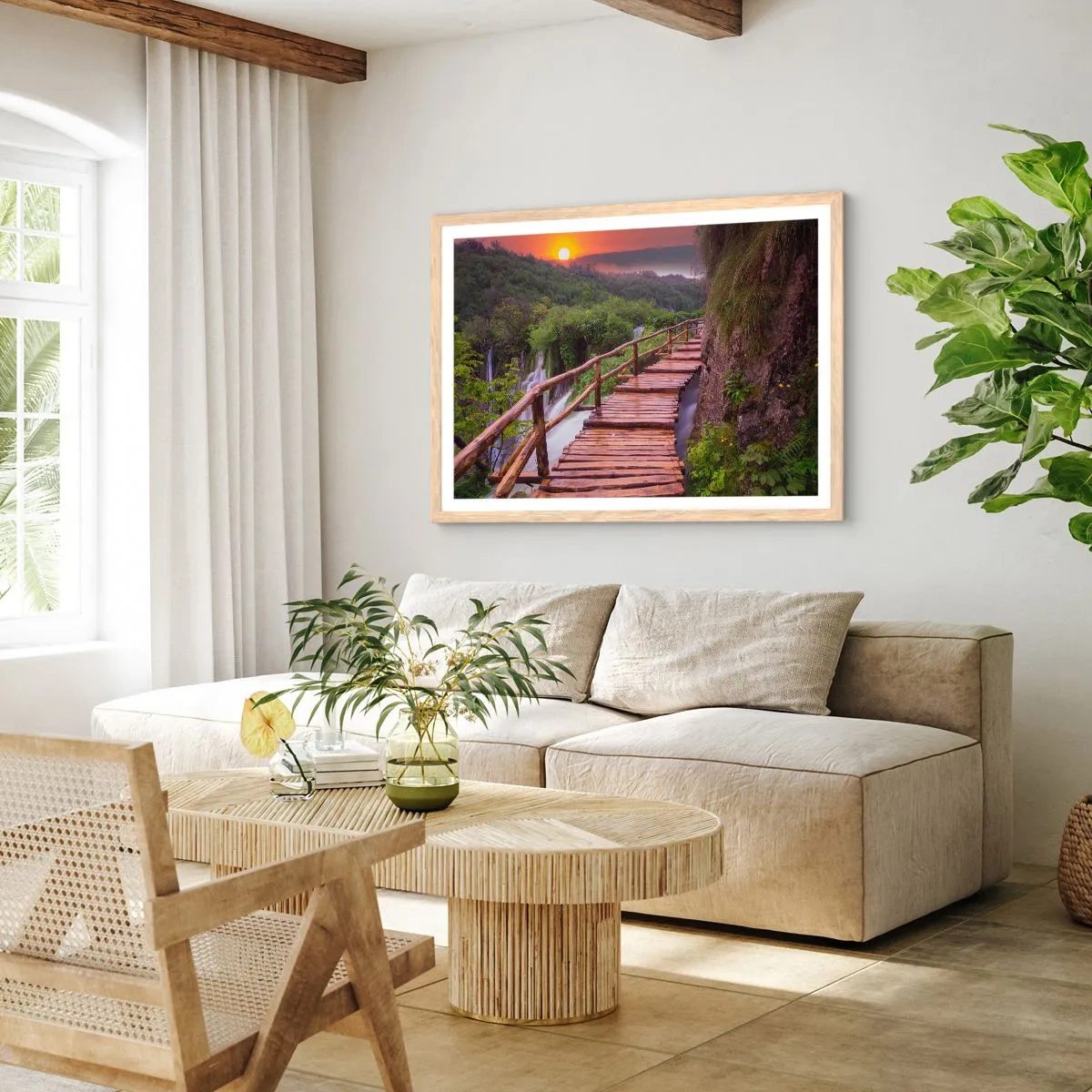 Póster en marco roble claro - Una belleza inimaginable - 40x30 cm