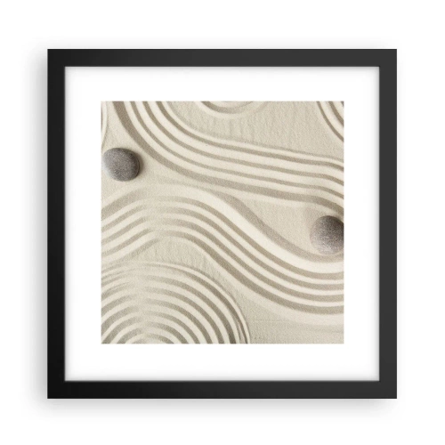 Póster en marco negro - Un toque de calidez - 30x30 cm