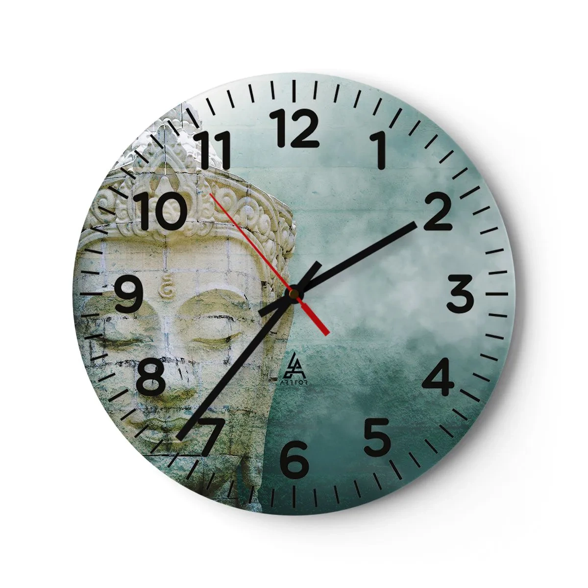 Reloj de pared - Reloj de vidrio - Buscando la luz - 30x30 cm