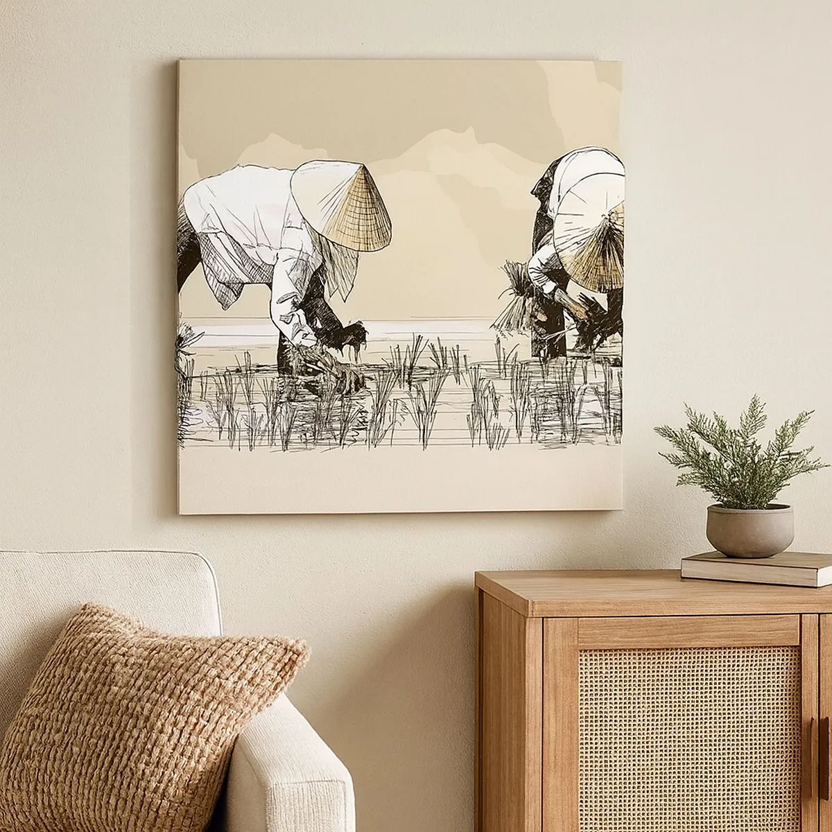 Cuadro sobre lienzo - Impresión de Imagen - De una cosecha exitosa - 30x30 cm