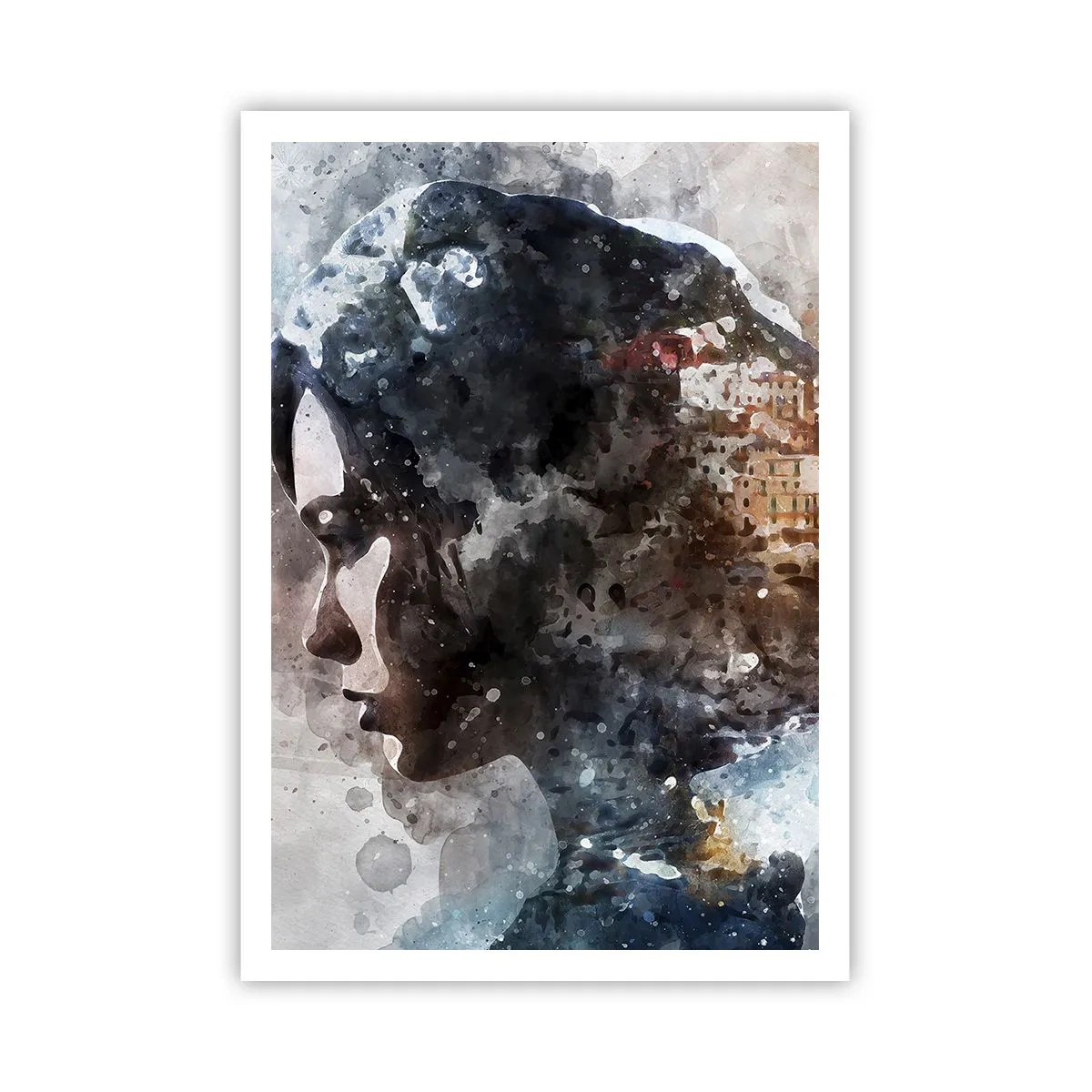 Póster - Una historia sobre una niña con una ciudad de fondo - 70x100 cm