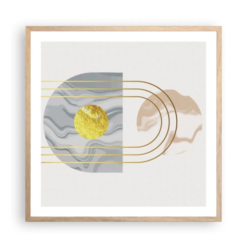 Póster en marco roble claro - Brillo y resplandor - 60x60 cm