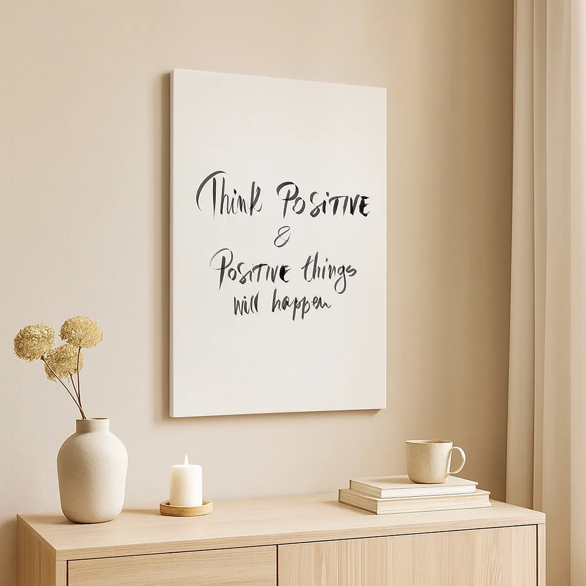 Cuadro sobre lienzo - Impresión de Imagen - Letras inspiradoras en negro sobre fondo blanco. - 50x70cm - ¿Cómo vivir? - Decoración de pared moderna para salón y dormitorio ARTTOR