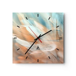 Reloj de pared - Reloj de vidrio - En la tierra de la suavidad - 40x40 cm