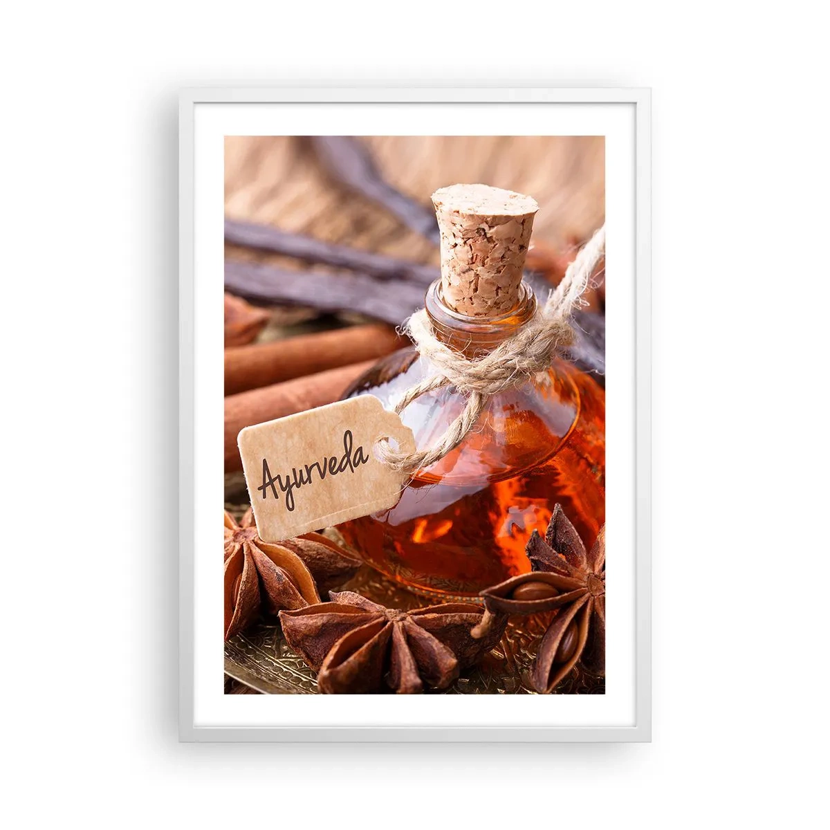 Póster en marco blanco - Hacia la unidad del cuerpo y el espíritu - 50x70 cm