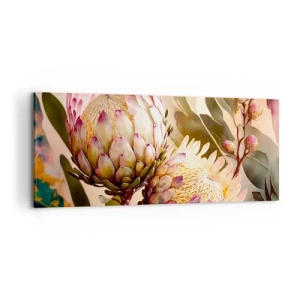 Cuadro sobre lienzo - Impresión de Imagen - Abrazados con ternura - 100x40 cm