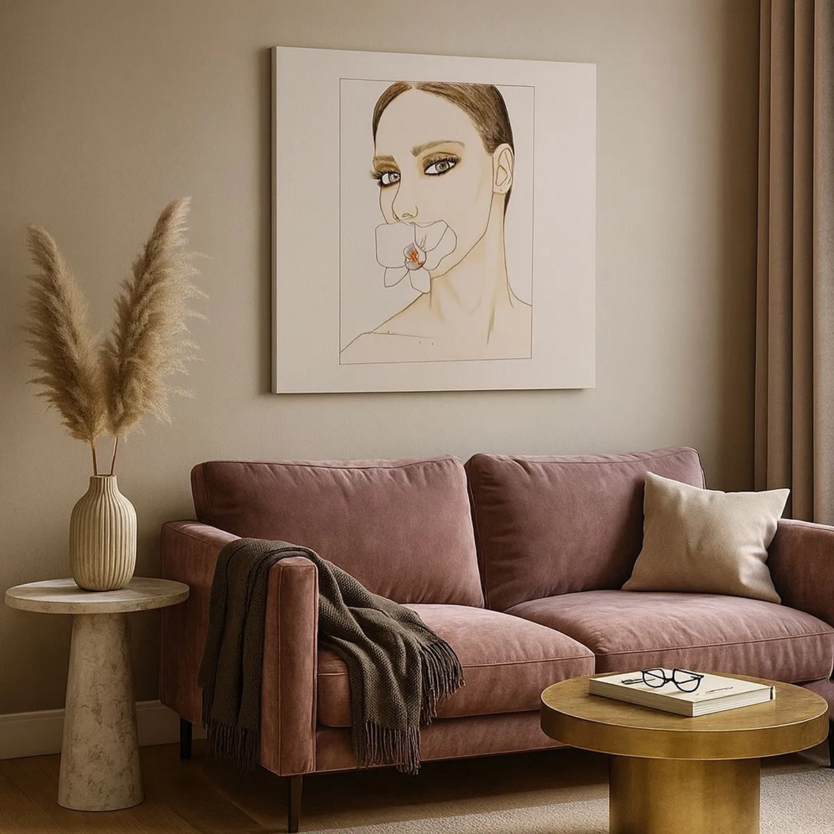 Cuadro sobre lienzo - Impresión de Imagen - Elegancia y belleza - 30x30 cm
