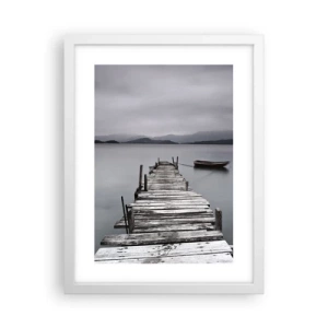 Póster en marco blanco - Mañana partimos - 30x40 cm