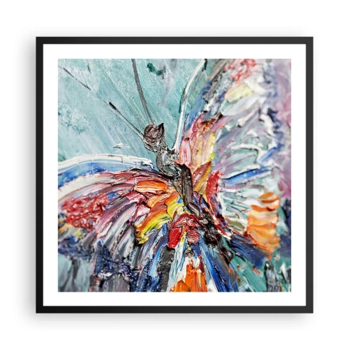 Póster en marco negro - Pintado por la naturaleza - 60x60 cm