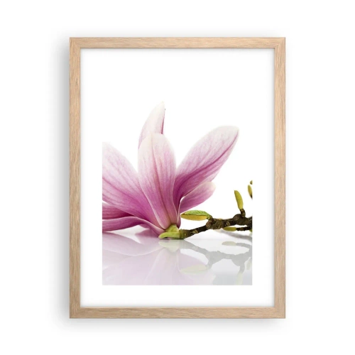 Póster en marco roble claro - Suave como un soplo de primavera - 30x40 cm