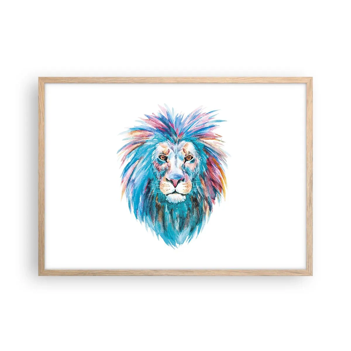 Póster en marco roble claro - Aura electrizante - 70x50 cm