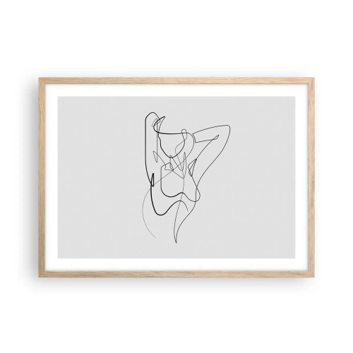 Póster en marco roble claro - Realmente, tal y como eres - 70x50 cm