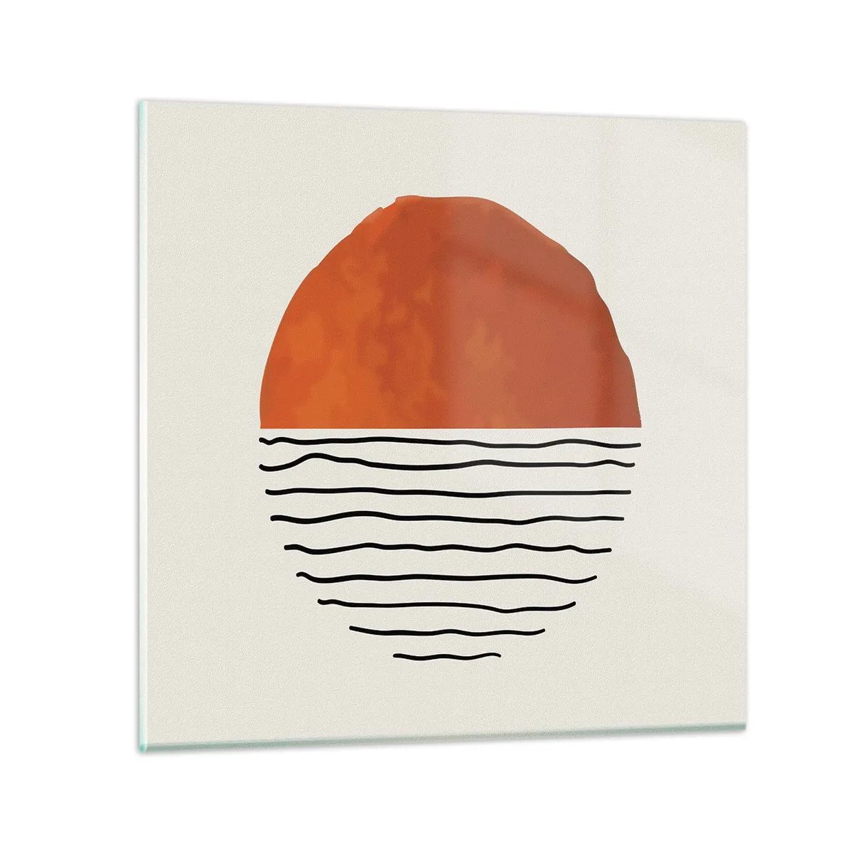 Cuadro sobre vidrio - Impresiones sobre Vidrio - En un ambiente japonés - 40x40 cm