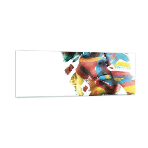 Cuadro sobre vidrio - Impresiones sobre Vidrio - Una personalidad colorida - 90x30 cm