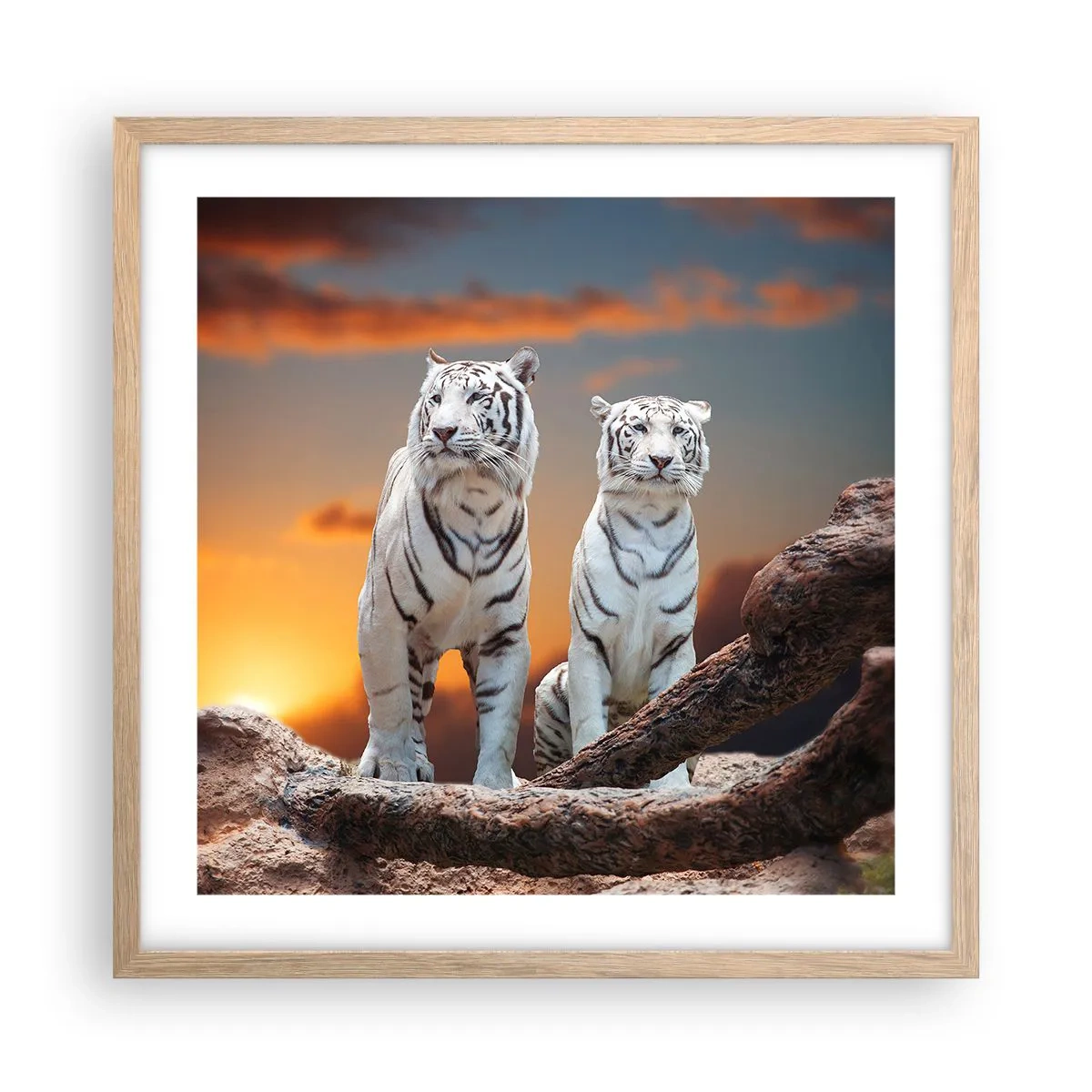 Póster en marco roble claro - Como en Narnia - 50x50 cm