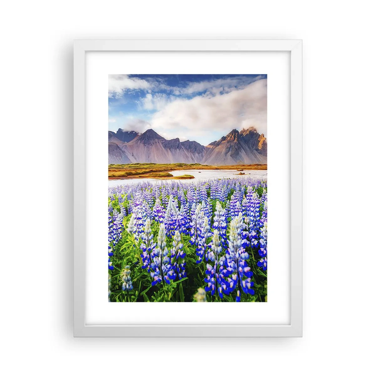 Póster en marco blanco - La fuerza y la severidad junto a la dulzura - 30x40 cm