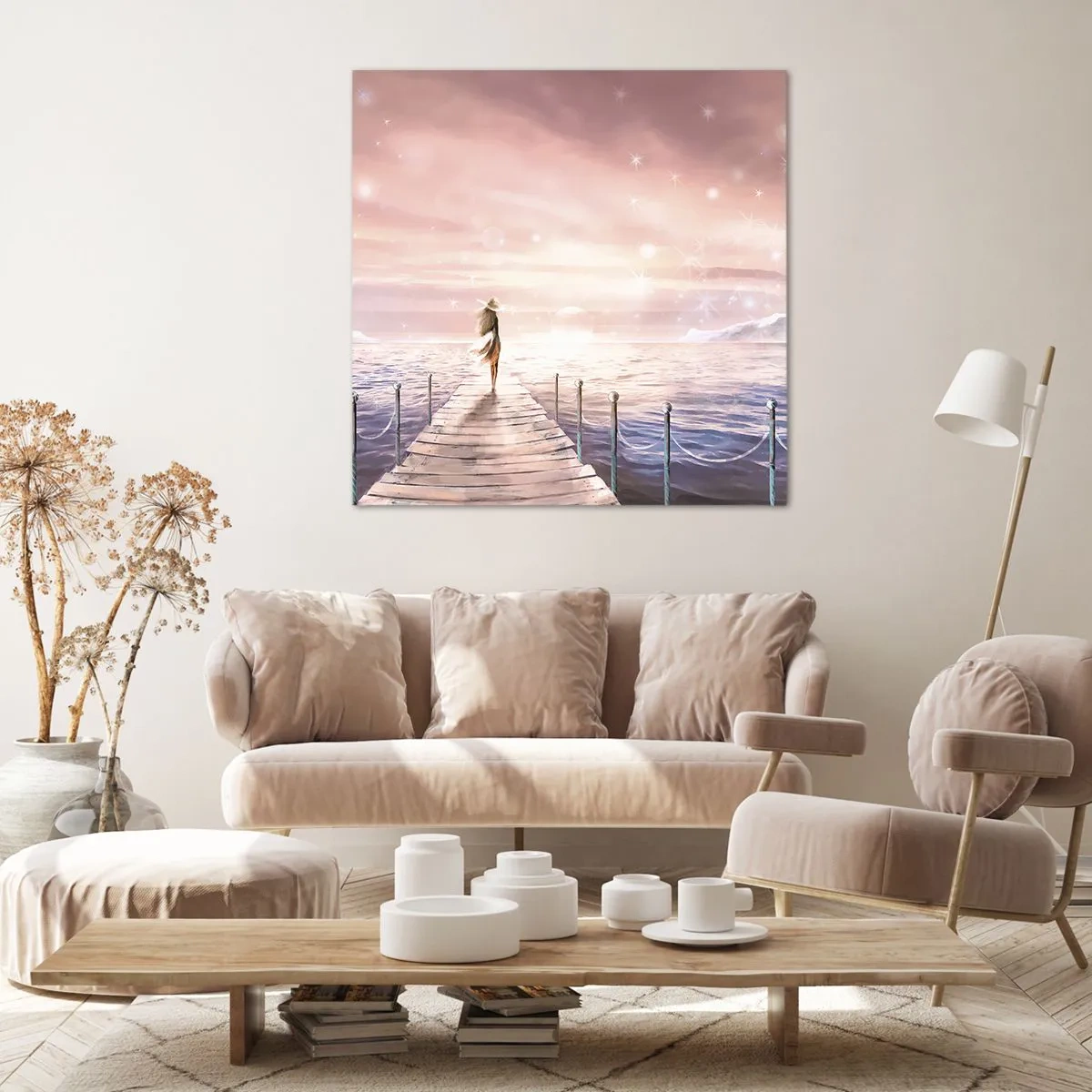 Cuadro sobre lienzo - Impresión de Imagen - A la luz de un sueño - 40x40 cm