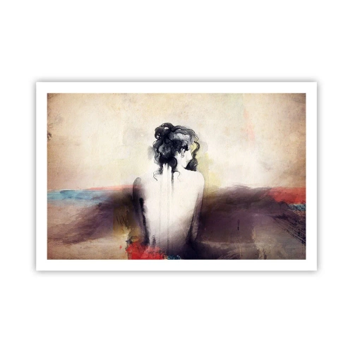 Póster - Líneas suaves, formas ovaladas - 91x61 cm