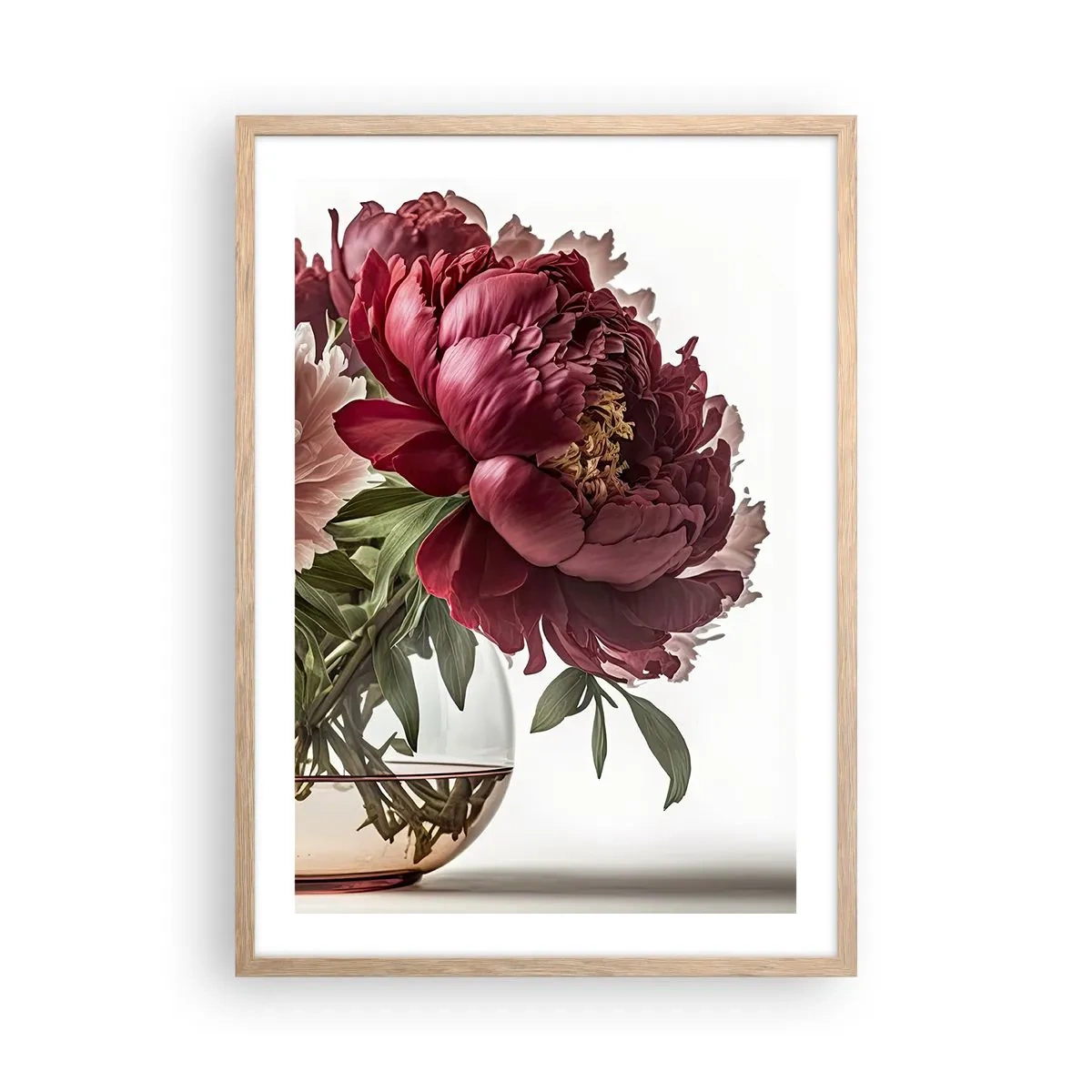 Póster en marco roble claro - En plena floración de la belleza - 50x70 cm