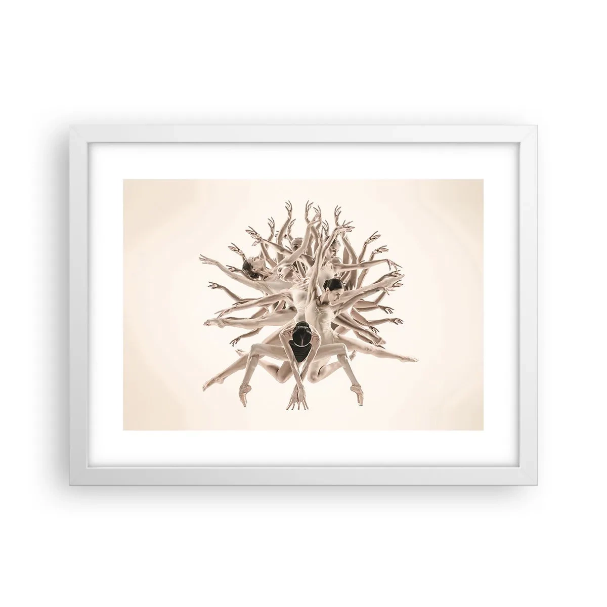 Póster en marco blanco - Floreciendo en la danza - 40x30 cm