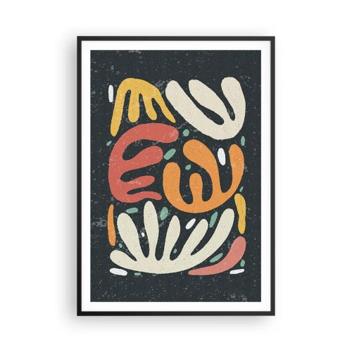 Póster en marco negro - Composición - Estoy a punto de atraparte - 70x100 cm