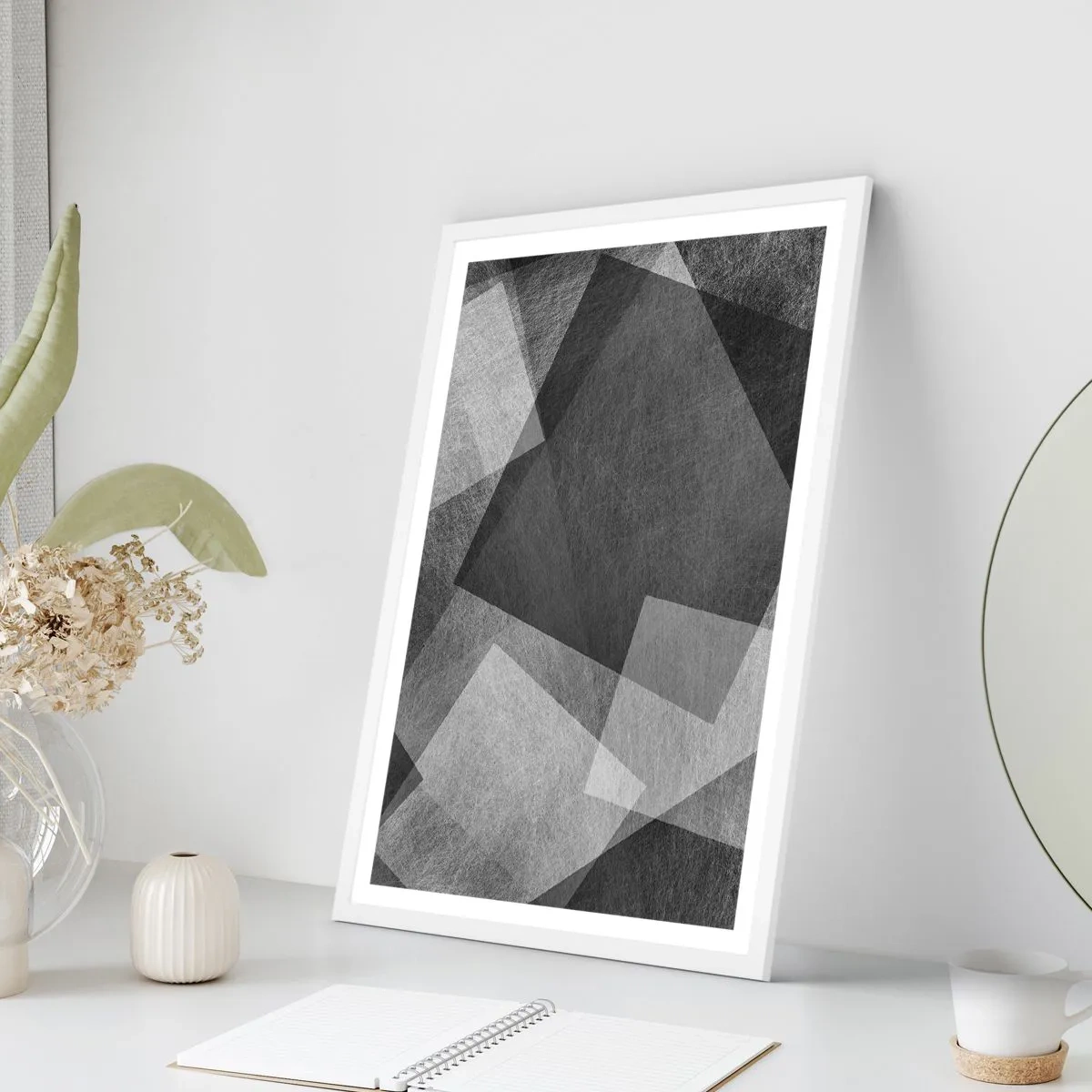 Póster en marco blanco - Un símbolo eterno de permanencia y orden - 50x70 cm